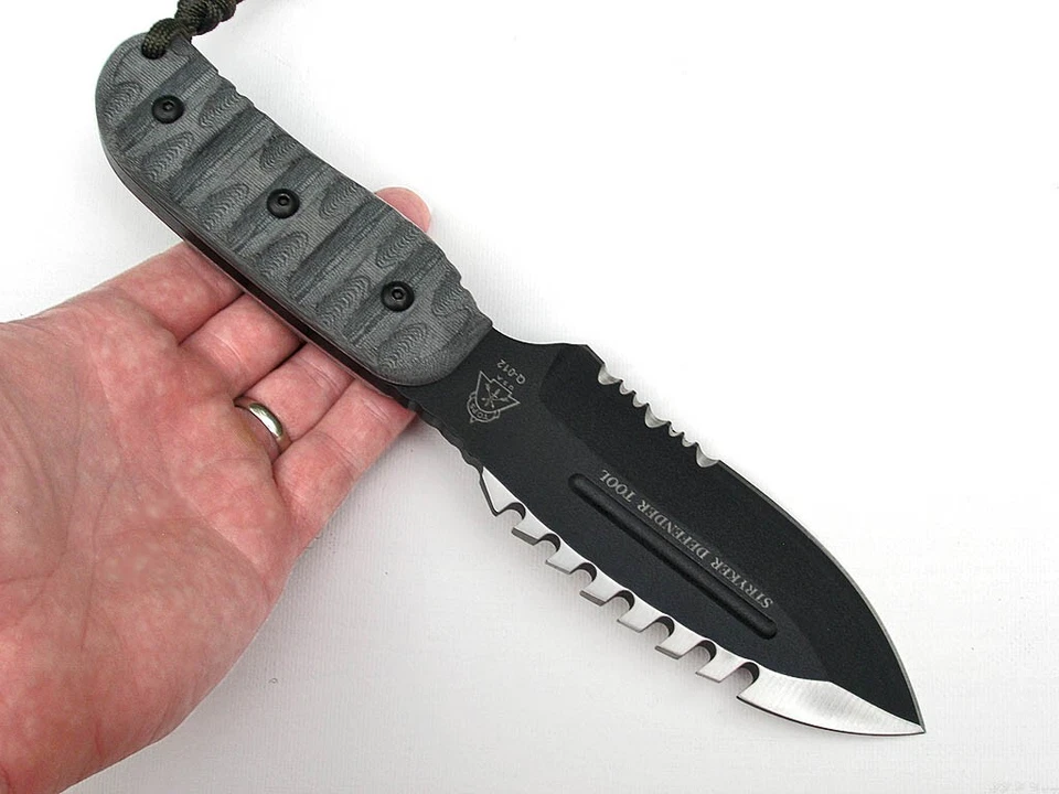 Tops USA TPDEFT01 Stryker Defender Herramienta Hoja Fija Cuchillo Acero al Carbono Micarta Foto 3 de 4