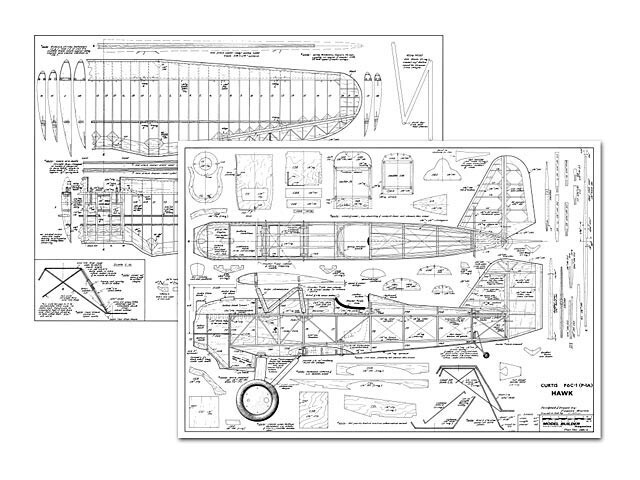 Plans + Gabarits Pour Modèle Réduit Avion Curtiss P-40 RC 4 Canaux - Envergure 62 Pouces, Neuf