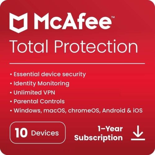 McAfee Total Protection 2025 - 10 Device 1 Year PC Mac Android iOS - BY POST - Picture 2 of 7