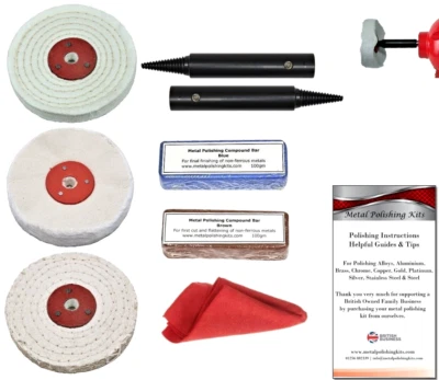 Bench Grinder Metal Polishing Kt For Aluminium Alloy Brass Polishing 4" x 1/2"