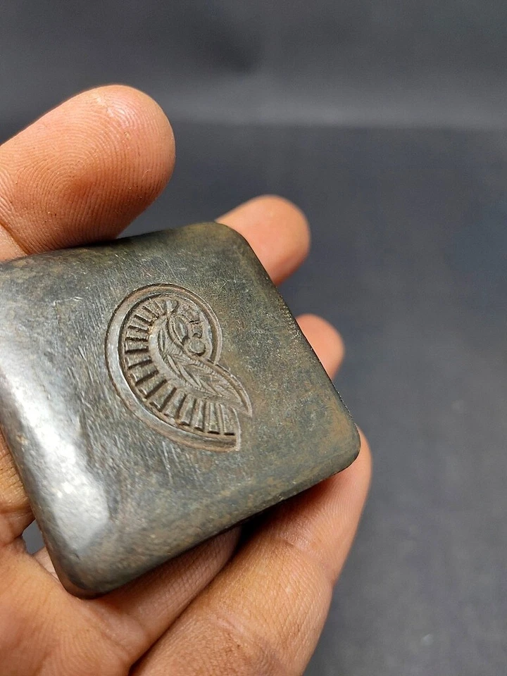 Antiguo troquel de hierro tallado pavo real troquel joyería colgante hacer troquel sello forjado a mano antiguo Foto 3 de 4