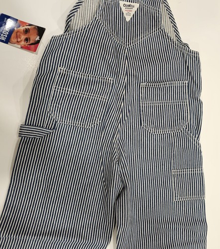 Vntg NWT Oshkosh Vestbak Overalls - Railroad Stripes - Youth Sz 5 - *NOTE DEFECT - Picture 8 of 11