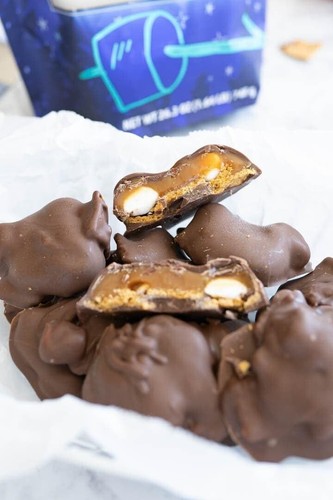 Kirkland Signature S'more Karamell Cluster 26 Unzen Milchschokolade Süßigkeiten Snack Essen - Bild 2 von 5