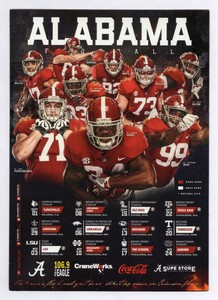 Details About 2018 Alabama Crimson Tide Football Magnet Schedule 5x7