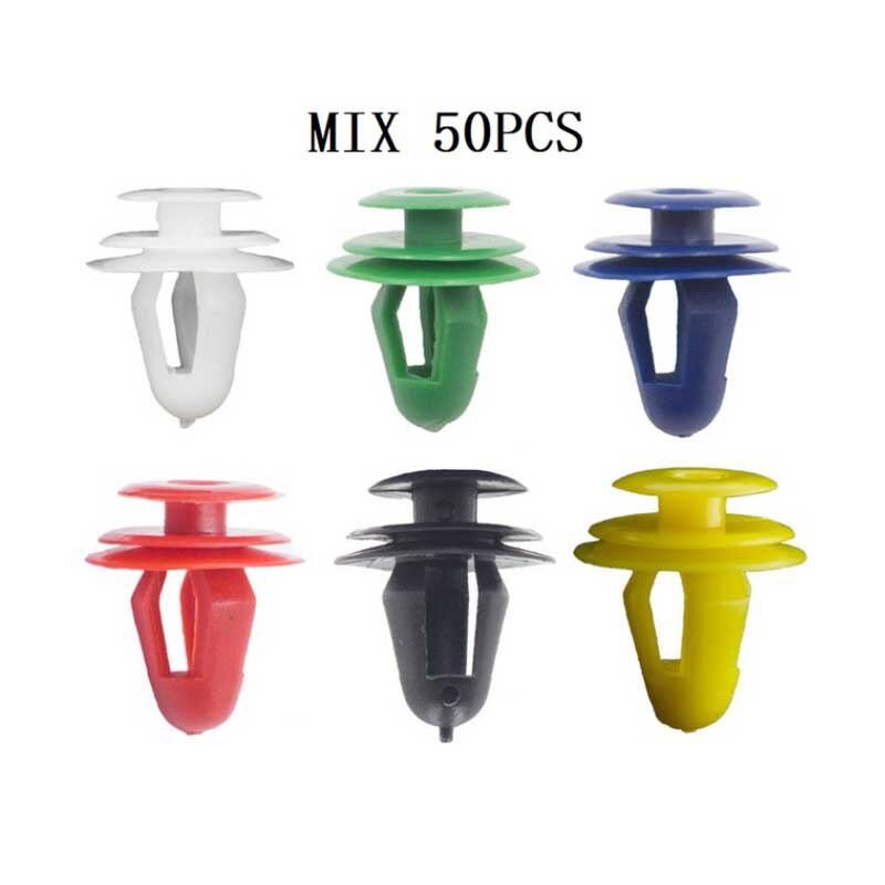 50PCS Auto Door Panel Clips Fixing Fastener 9mm Hole Car Interior Trim