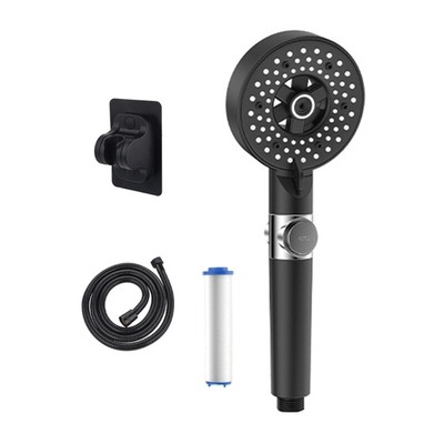 Adjustable Handheld Shower Head set with 5 Modes Stop Button Hand Shower