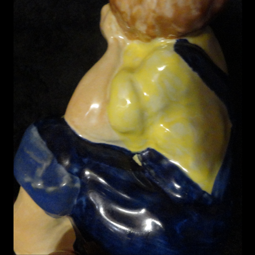 Louisville Stoneware: Niño sentado en el borde del muelle, estatuilla, estatua - Imagen 5 de 5