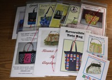 SEWING PATTERN Purse Bag Tote Craft Lot of 10 Various Design Instructions
