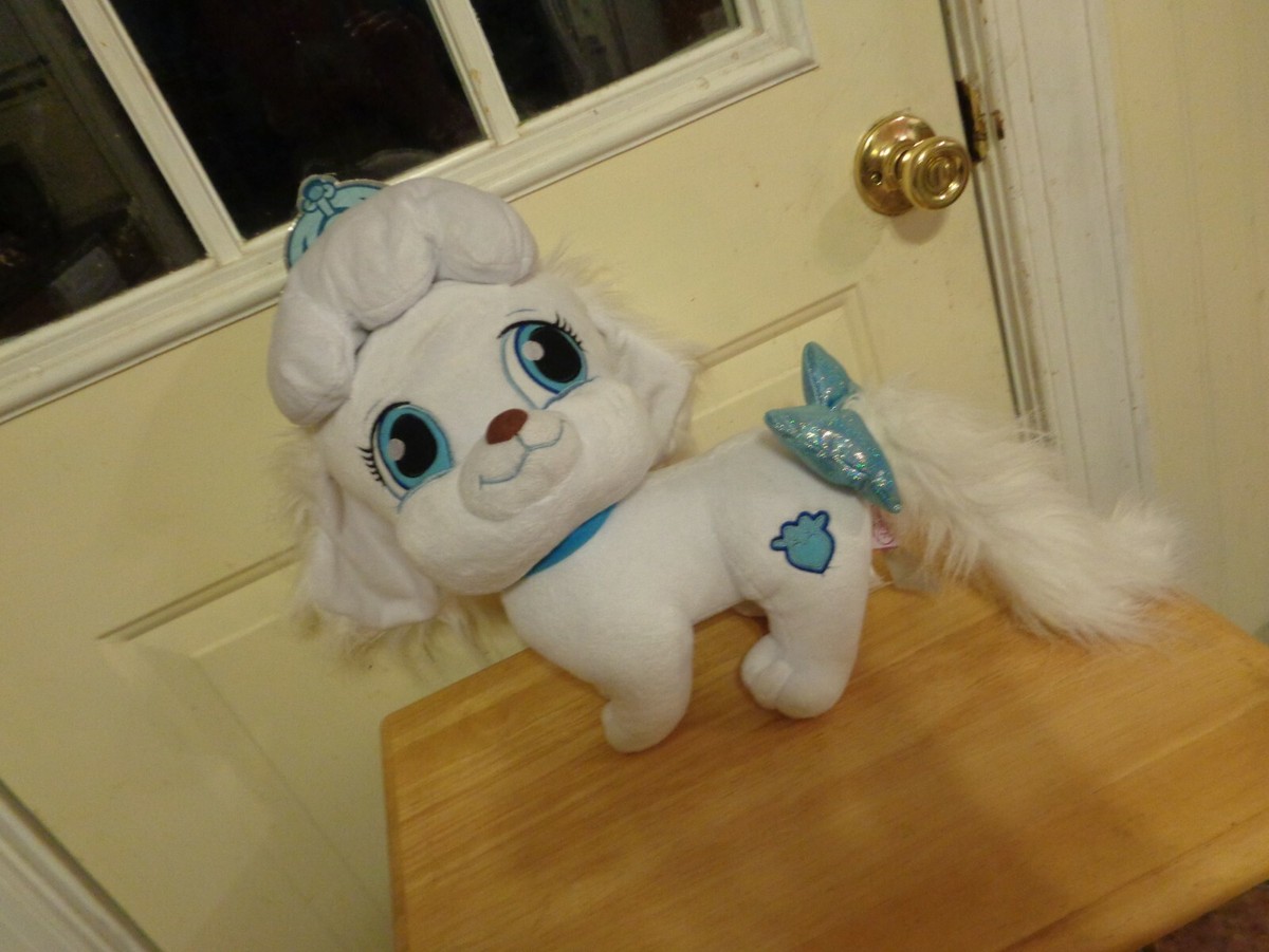 LARGE DISNEY PALACE PETS CINDERELLA WHITE POODLE PUMPKIN PLUSH