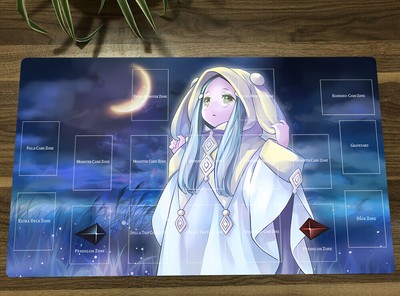 YuGiOh Table Playmat Ghost Mourner Moonlit Chill TCG CCG Trading Card Game Mat