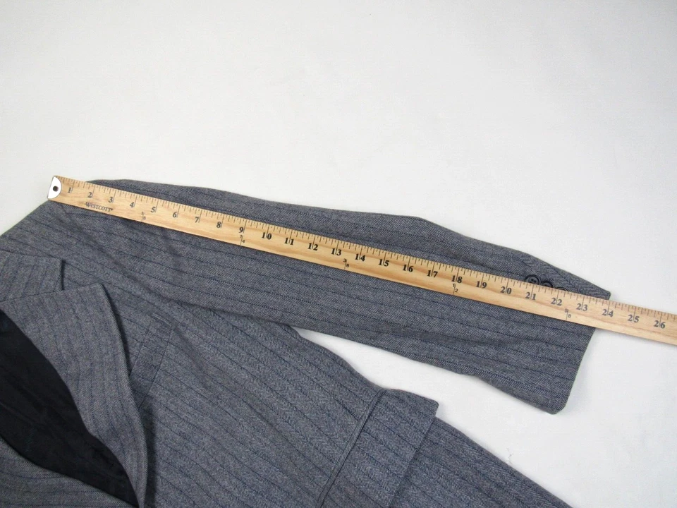 Vtg 1970s Yves Saint Laurent 3Pc Pinstripe Suit Jacket Pants Vest 38S / 34x29.5 - Image 4 of 4