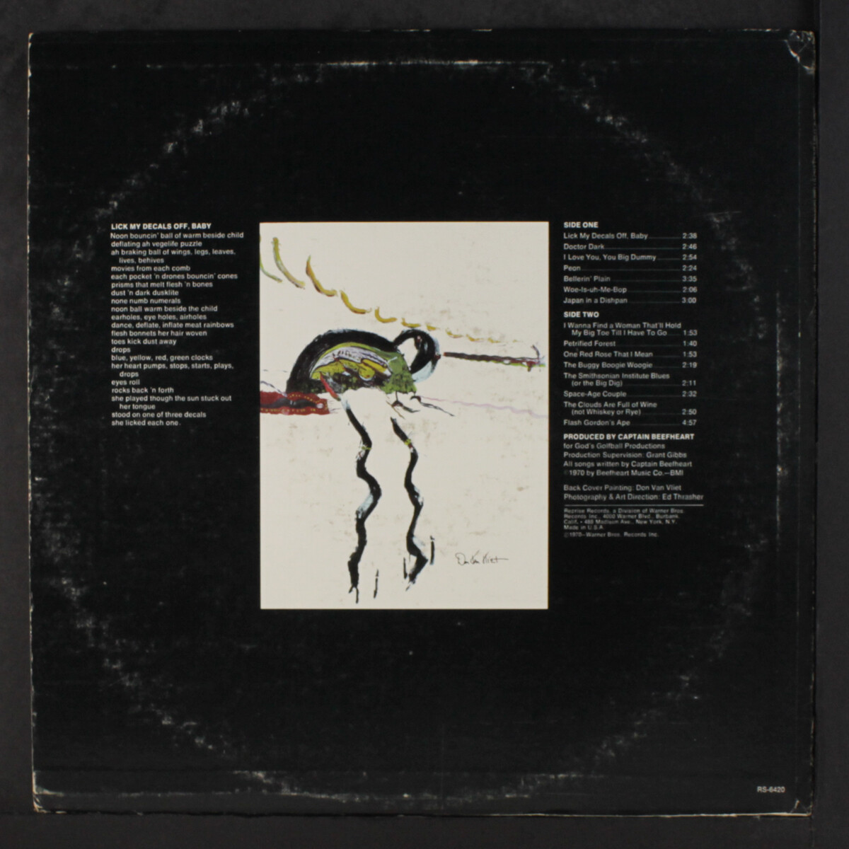 captain beefheart / Lick My Decals 〜LP Lick My Decals Off, Baby - Album by Captain Beefheart & His