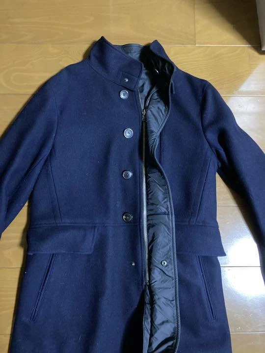 [UNIQLO +J] Wool Blend Oversized Shirt Jacket navy S
