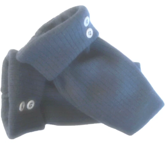 FINGERLESS GLOVES BLUE NAVY 100% MERINO WOOL S M L OS WINTER ARM WARMERS CUFFS