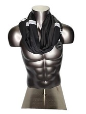 Reflective Infinity Scarf Wrap Unisex Black Flash 35" Sport Men's Women's New