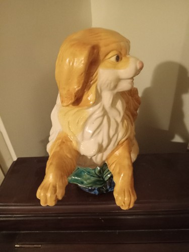 Large pair of staffordshire pekingese porceline yard dogs - Picture 7 of 9