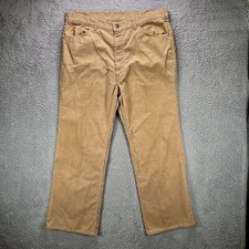 Vintage Levi's Corduroy Pants Mens 36x29 Tan White Tab 80s Embroidered