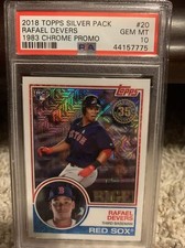 2018 Topps Silver Pack Rafael Devers Rookie RC 1983 Chrome Promo PSA 10! Red Sox
