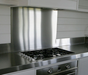 Polished Stainless Steel Cooker Splashback Brushed Kitchen Hob