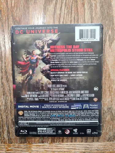 DCU: The Death of Superman Steelbook (Blu-Ray / DVD / Digital 2018) NEW TARGET - Imagen 3 de 7