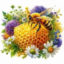 Diamond Painting Kits for Adults Bee, 5D DIY Diamond Art Kits for Beginners Roun