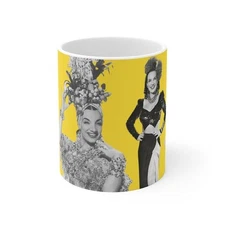 Carmen Miranda Yellow Ceramic Mug 11oz – Funny Coffee Tea Cup Gift