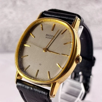 [EXC++] Montre Femme RICOH Gris Or Quartz Pile Neuve Vintage Japon - Photo 1/4