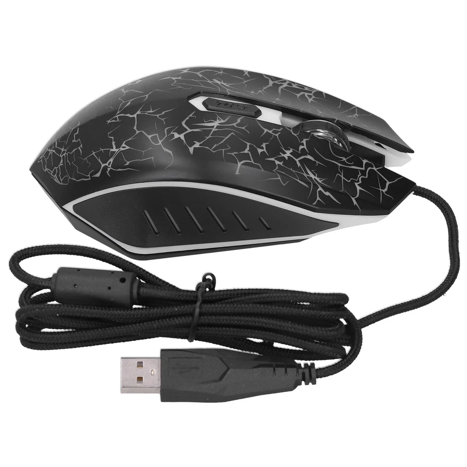 Mouse Wired Colorful Glowing Gaming USB Ultra Accuracy Internet Computer - Image 4 of 4