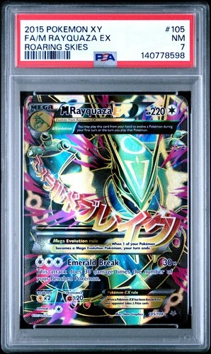 2015 Pokemon XY Roaring Skies Full Art M Rayquaza EX #105 PSA 7 ES6
