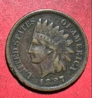 1887 US Indian Head Cent! VF Details! Old US Coin!