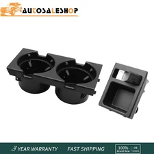 For BMW E46 325i Black 51168217953 Front Center Console Cup Holder Coin Holder