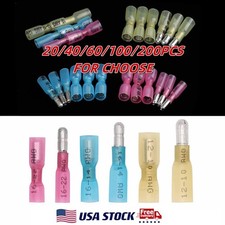20-200PCS Heat Shrink Bullet Female Male Waterproof Wire Connectors Terminals