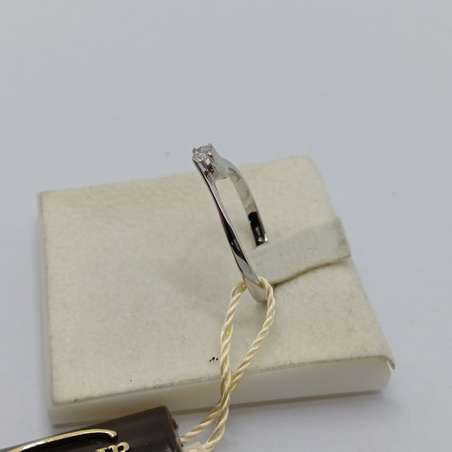 ARMONIE ANELLO SOLITARIO IN ORO BIANCO 18KT E DIAMANTE NATURALE 0.07 (0416) - Foto 8 di 15