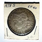1878-S Morgan Silver Dollar $1 XF/AU Raw U.S. Coin 90% Silver C-040
