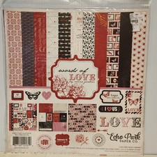 Echo Park WORDS OF LOVE Collection Kit 12"x12" Valentine Sheets Stickers