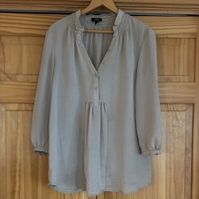Mossimo Supply Co. Beige Smocked-Neck Henley ...