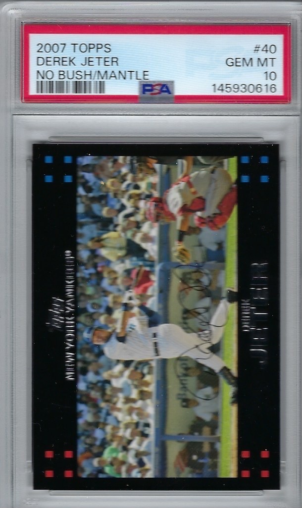 2007 Topps Baseball Derek Jeter PSA 10 GEM MINT!!!