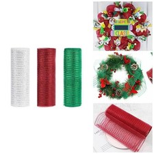 Christmas Deco Mesh Long-lasting Use Reusable Mesh Weather-resistant Mesh