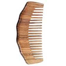 AOZUO Wooden Comb Natural Sandalwood Wide Tooth Combs Handmade Anti-Static Wo...