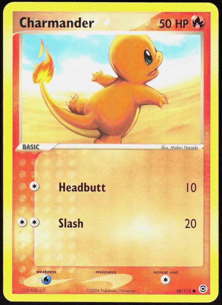 Charmander 58/112 Common EX FireRed & LeafGreen NM Pokemon