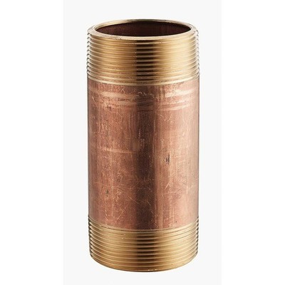 2'' x 4'' Pipe Nipple Lead Free Seamless Red Brass 140 PSI Sch. 40