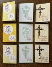 8 handmade religious Easter cards with envelopes. 0083