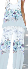 Women's 2 piece pants set, medium, floral, s,comfortable great outfit for summer