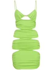 Dundas Lexi Lime Green Mini Dress - RRP $1800