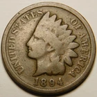 1894 Indian Head Cent Penny G-VG  "Actual Coin Pictured"