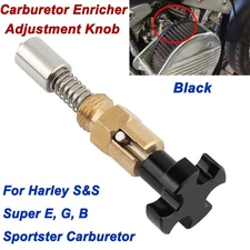 Choke Knob Enricher For Harley S&S Super E And G Carburetors - Black
