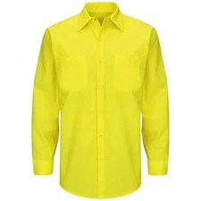 Red Kap Long Sleeve Enhanced Visibility Ripstop Work Shirt