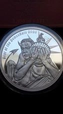 2020 Year of the Demon Rat V1 Silver Shield 1 oz. Proof Medallion w/COA, BOX