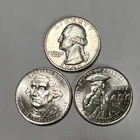 AU  1949-D Washington Silver Quarter AND 2026 P&D SemiQ Rev War Clad Quarters.