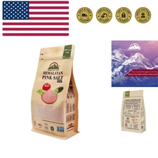 Pink Himalayan Salt Fine Grain, 1 lb Bag - Pure, Natural, Kosher, Non-GMO, Mi...